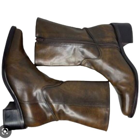 Amanda Smith Rocco Brown Leather Boots - Picture 1 of 8